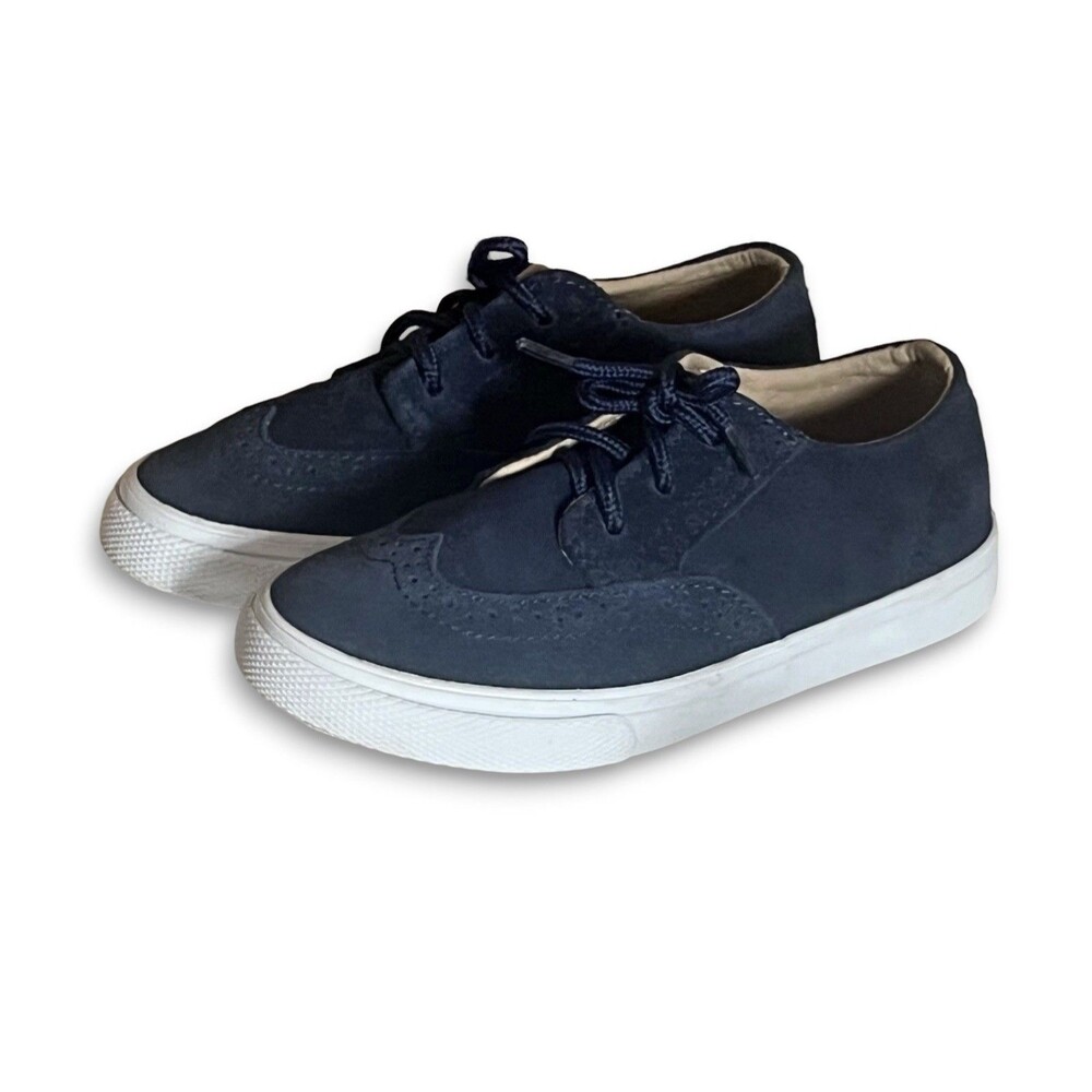 Janie And Jack Blue Suede Wingtip Oxford Dress Shoes Toddler Boys Size 9